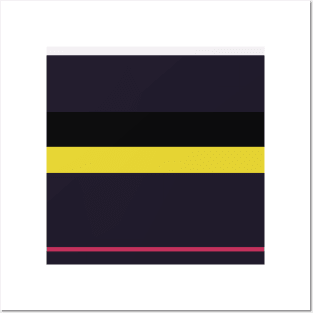 The onliest fuse of Very Light Pink, Raisin Black, Smoky Black, Dark Pink and Piss Yellow stripes. Posters and Art